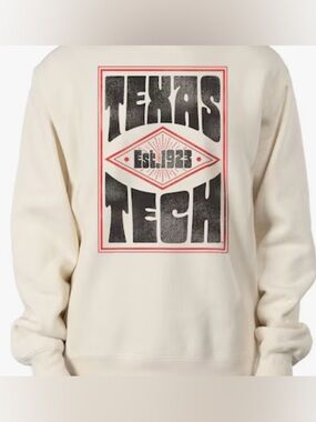 NWOT USCAPE Cream Texas Tech Red Raiders Premium Heavyweight Sweatshirt. XL.